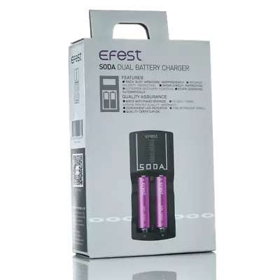 Efest Soda Charger Two Bay UK Plug 3 Charging Modes 18350 18490 / 18500 / • £11.95