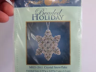 Crystal Snowflake Beaded Holiday Cross Stitch Ornament Kit By Mill Hill • $8