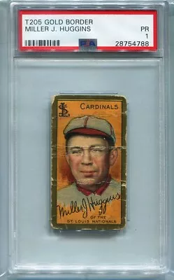 1911 T205 CYCLE RARE Miller Huggins HOF PSA 1 • $150