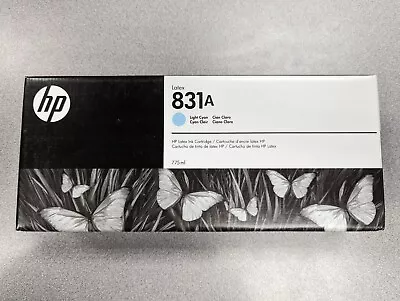 $100 • Buy NEW Genuine HP 831A CZ686A LIGHT CYAN Ink Cartridge Latex 300 310 330 Exp. 2019