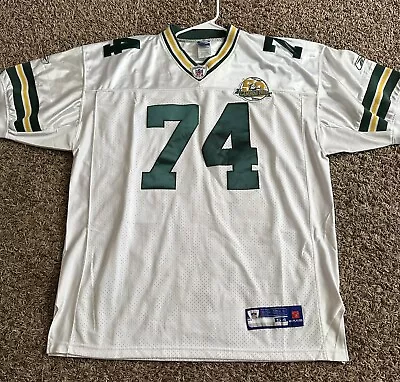 Rare Reebok Green Bay Packers Aaron Kampman #74 Stitched Jersey Men Size 54 • $95