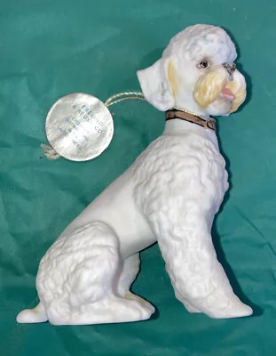 AK Kaiser Porcelain White Poodle Figurine - Made In Germany Hand Painted • $27.95