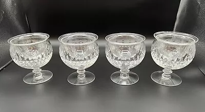 Vintage Tiffin Franciscan 5” Crystal Seafood Shrimp Glasses W/Inserts Set/4 VGUC • $164.50