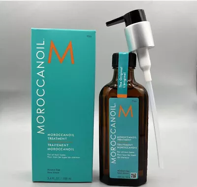 Moroccanoil Hair Oil Treatment Original With Pump 3.4 Oz / 100 Ml • £15.59