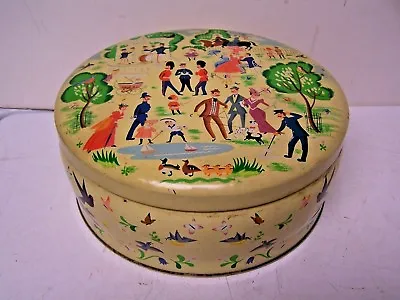 Macfarlane Lang & Co. Biscuit Tin DAY IN THE PARK & BIRDS SCENE • $19.99