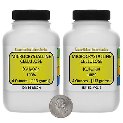 Microcrystalline Cellulose [(C6H10O5)n] USP Food Grade 8 Oz In Two Bottles USA • $29.99