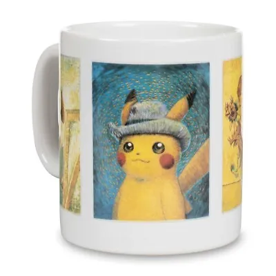 Pokemon Center X Van Gogh Museum Pikachu Eevee Coffee Mug • $49.99