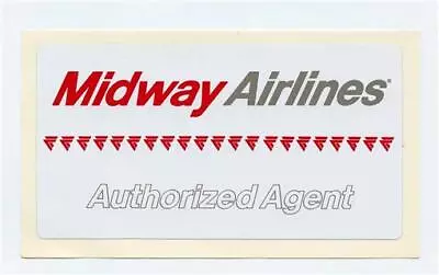 Midway Airlines Authorized Agent Peel Off Sticker • $18