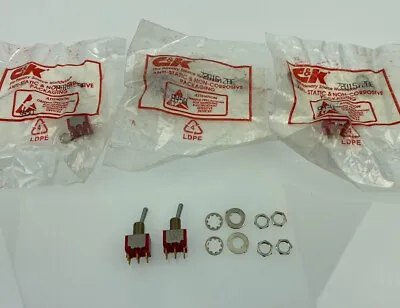 Toggle Switch C&K 7201SYZBE DPDT On/On 5pcs Sealed Bags Made In USA • $18