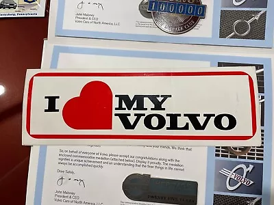 VINTAGE Volvo Heritage Club ‘I Love My Volvo’ Bumper Sticker Decal • $8