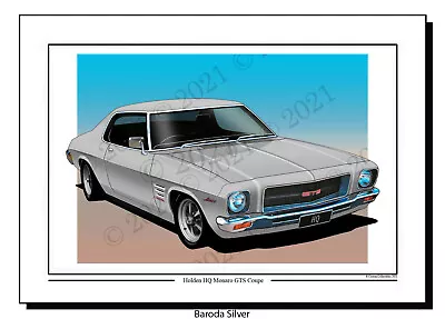 Holden HQ Monaro GTS Coupe Colour Print • $29.95