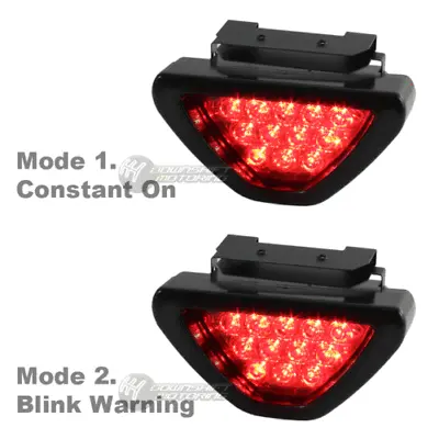 SPORTY F1 Style Triangle 12-LED Rear Stop Tail 3rd Brake Lights Universal • $9.27