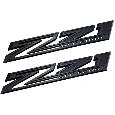 2  OEM Z71 Off Emblems Fender Badges For Silverado 84632695 2019-22 Black • $33.15