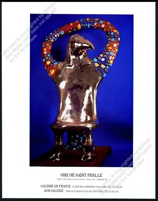 1992 Niki De Saint Phalle Horus Sculpture Photo Paris Gallery Vintage Print Ad • $9.99