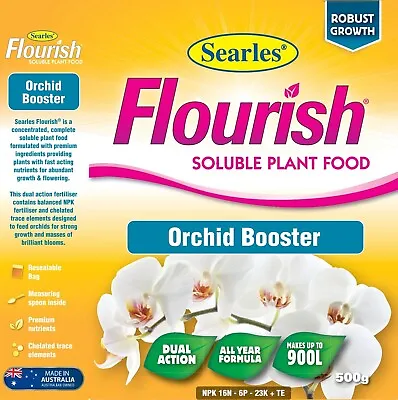 $14.25 • Buy RON Orchid Searles Flourish Orchid Booster Soluble Plant Food 500g TRACE ELEMENT