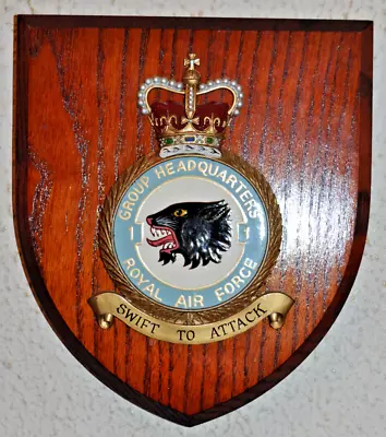 1 Group Headquarters Royal Air Force Mess Wall Plaque Shield Crest RAF HQ • £32