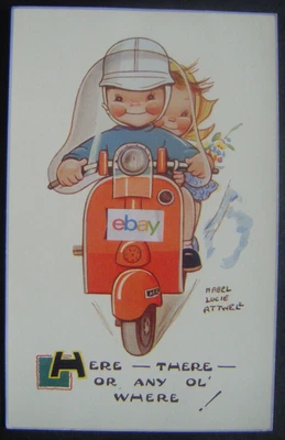 £4.99 • Buy Mabel Lucie  Attwell Here There Or Any Ol Where Postcard  5759