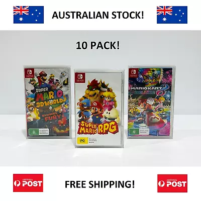 10x Nintendo Switch Thick Game Box Protectors Clear Case Cover 0.3 Mm Thick! NEW • $27.50