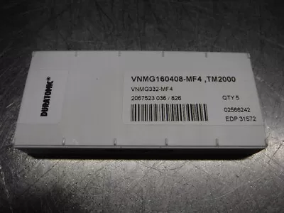 SECO Carbide Inserts QTY5 VNMG160408-MF4 TM2000 (LOC2544) • $59.95