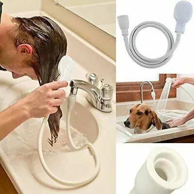 £6.98 • Buy Single / Double Tap Shower Spray Hose Bath Sink Spray Head Washing Kids Pets PVC
