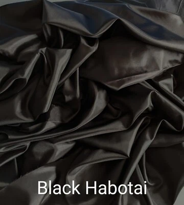 $3.97 • Buy Silk Habotai Lining Black 60  Wide By Yard , Blouse, Scarves, Lingerie.