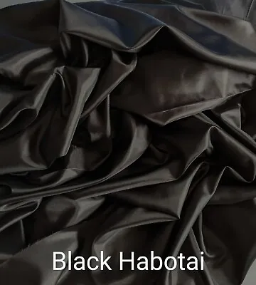 Silk Habotai Lining Black 60  Wide By Yard  Blouse Scarves Lingerie. • $4.50