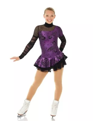 New Mondor Shiny Purple Cabaret Figure Skating Dress #12925 Adult Medium • $98