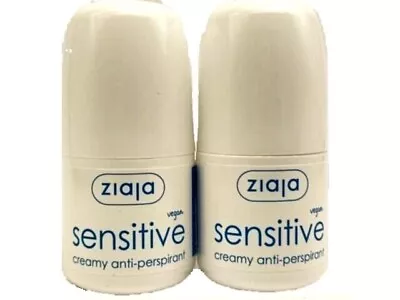 91.67Eur/L) 2x Ziaja Anti-Perspirant Sensitive Vegan 2x60ml • £9.50