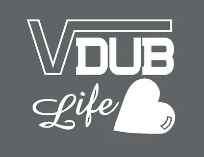 RARE VW Transporter Van V DUB Vinyl Decal Sticker Camper Motorhome Window Heart • $5.59