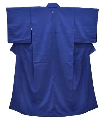 Japanese Kimono Vintage Silk Iromuji Blue Wedding Robe Kimonomtfuji 3mt0305 • $9