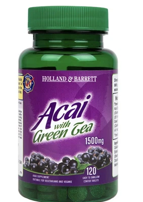 £9 • Buy Holland & Barrett Acai Berry With Green Tea - 1500mg - 120 Tablets NEW & SEALED