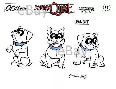 JONNY QUEST MODEL SHEET PRINT Hanna Barbera - BANDIT A • $15.99