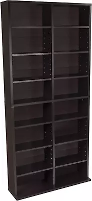 Media Storage Cabinet Shelf Organizer Stand CD DVD Video Multimedia Rack Shelves • $64.81