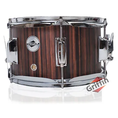 GRIFFIN Popcorn Snare Drum - 10x6 Acoustic Mini Poplar Wood Shell Marching Head • $41.95