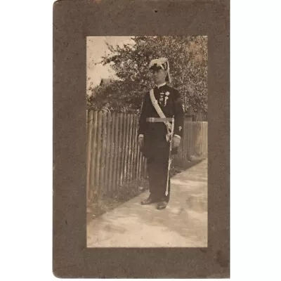 Freemason Uniform Antique Photo Identifed Dr. Richardson Sword Knights Templar • £50.60