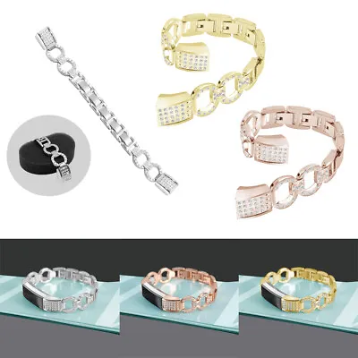 $19.90 • Buy Rhinestone Diamond Stainless Steel Link Bracelet Band Strap For Fitbit Alta / HR