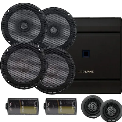 Alpine R Series Speaker Package - R2-S65 6.5  + R2-S65C 6.5  Speakers + Amp • $619.99