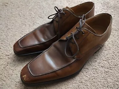 Magnanni Romelo 13723 Mens Size 9 M Brown Leather Oxford Dress Shoes Lace Up • $29.95