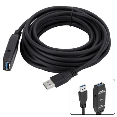 $63.32 • Buy USB 3.0 SuperSpeed Active Repeater Extension Cable A Plug To A Socket Lead 5-30m