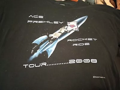 Vintage Kiss Ace Frehley 2 Side Rocket Ride Tour Large T Shirt Not Reproduction • £37.59