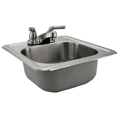 RV Veggie Sink 15  X 15  Top Mount Camper Sink RV Kitchen Sink • $52.95