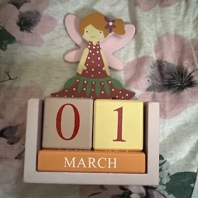 Gisela Graham Fairy Perpetual Wood Calendar • £5