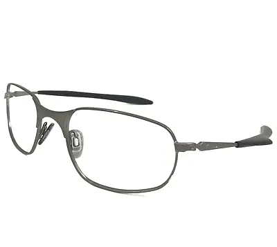 Vintage Oakley Eyeglasses Frames A-Wire Matte Gray Wrap Round Wire Rim 55-20-135 • $79.99