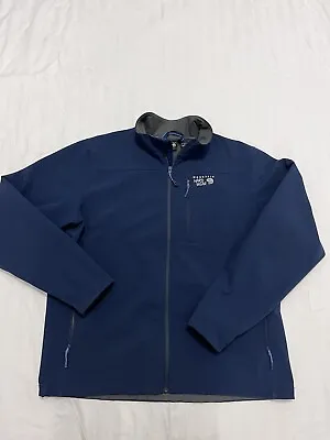 MOUNTAIN HARDWEAR Fairing Soft Shell Coat Jacket Men's Size XL. Blue. OM6646 • $32.99