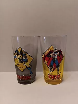 Wolverine & Thor Glass Cups Marvel Comics • $8.50