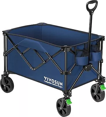 VIVOSUN Heavy Duty Outdoor Folding Wagon Cart Beach Picnic Camping Shopping • $99.99