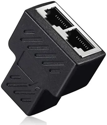 RJ45 Splitter Adapter 1 To 2 Port USB To RJ45 Socket Interface Ethernet Cable • $7.95