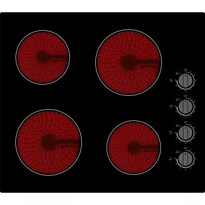 ElectriQ 60cm 4 Zone Ceramic Hob With Knob Controls Eiqc60kv3 • £124.96