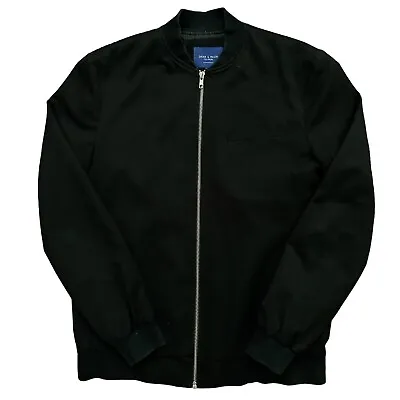 Swear & Mason Tailoring Bomber Jacket Mens Size S Full-Zip Pockets Black • $26.95