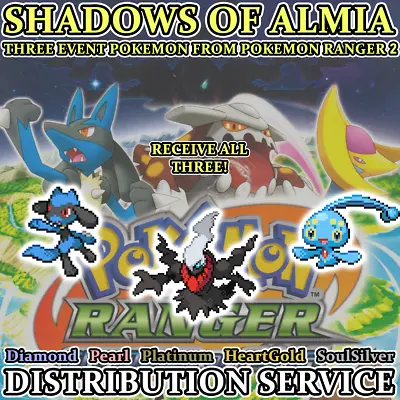 $24.99 • Buy Pokemon Ranger Shadows Of Almia Riolu Darkrai Manaphy Event Distribution Service